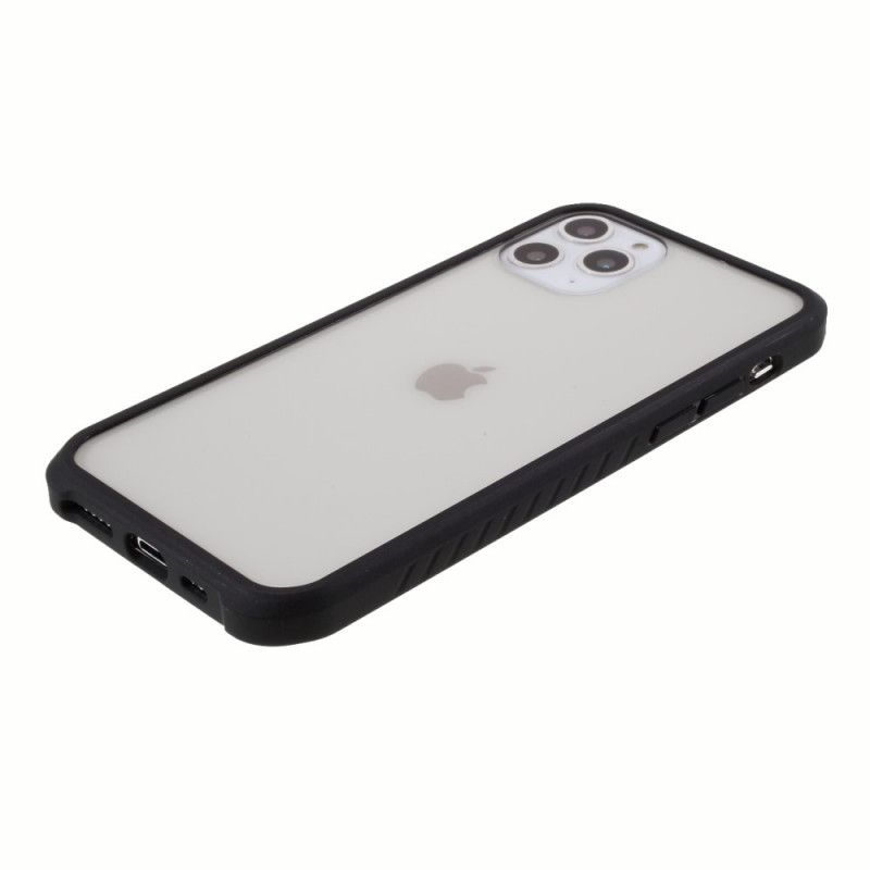 Skal för iPhone 11 Pro Max Härdat Glas Och Silikon Med Silfilm
