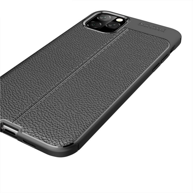 Skal för iPhone 11 Pro Max Svart Dubbel Linjelycherskinneffekt