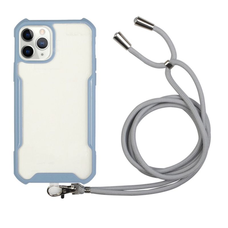 Skal för iPhone 11 Pro Max Svart Hybrid Med Färgad Sladd
