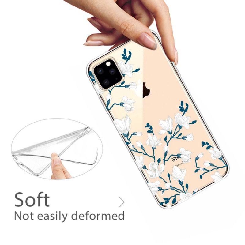 Skal för iPhone 11 Pro Max Vita Blommor