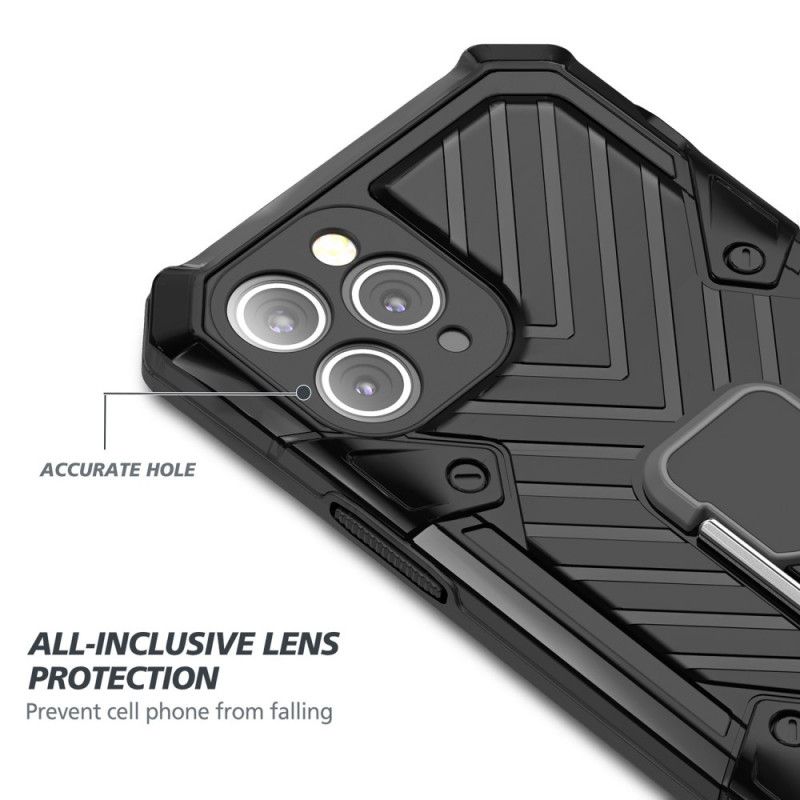 Skal iPhone 11 Pro Max Svart Avtagbar Ringhållare