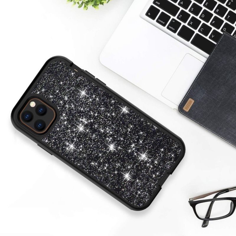 Skal iPhone 11 Pro Max Svart Glitter Hybrid