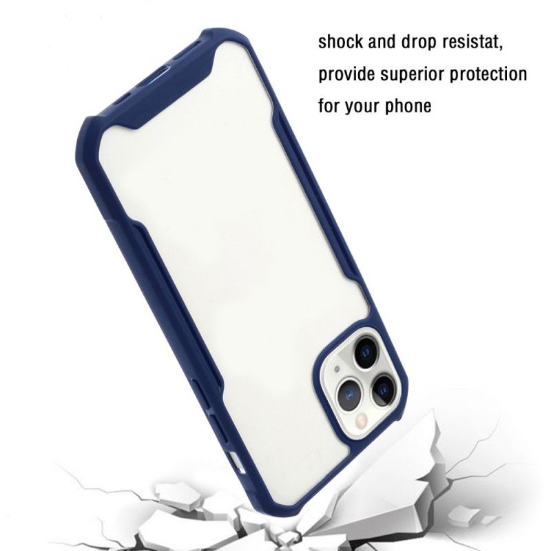 Skal iPhone 11 Pro Max Svart Mobilskal Hybrid Med Färgade Kanter