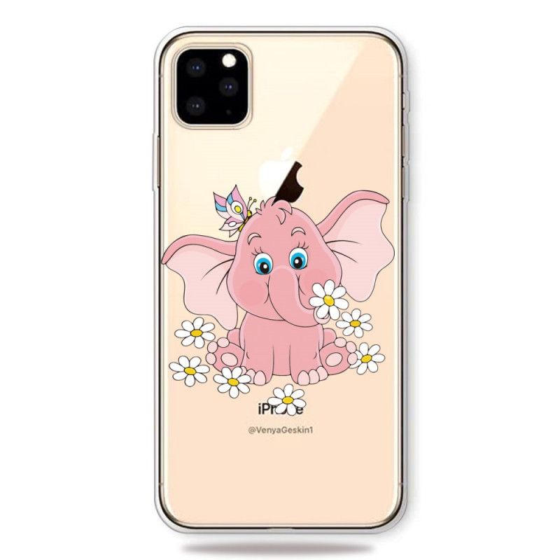 Skal iPhone 11 Pro Max Transparent Rosa Elefant