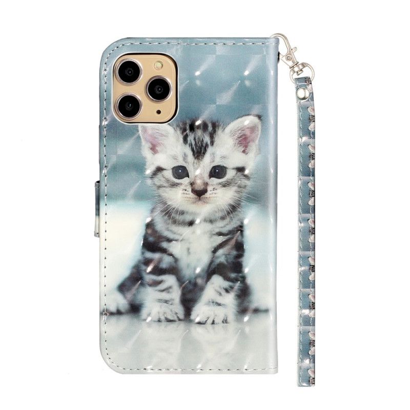 Skyddsfodral iPhone 11 Pro Max Kattunge Ljusfläckar Med Rem