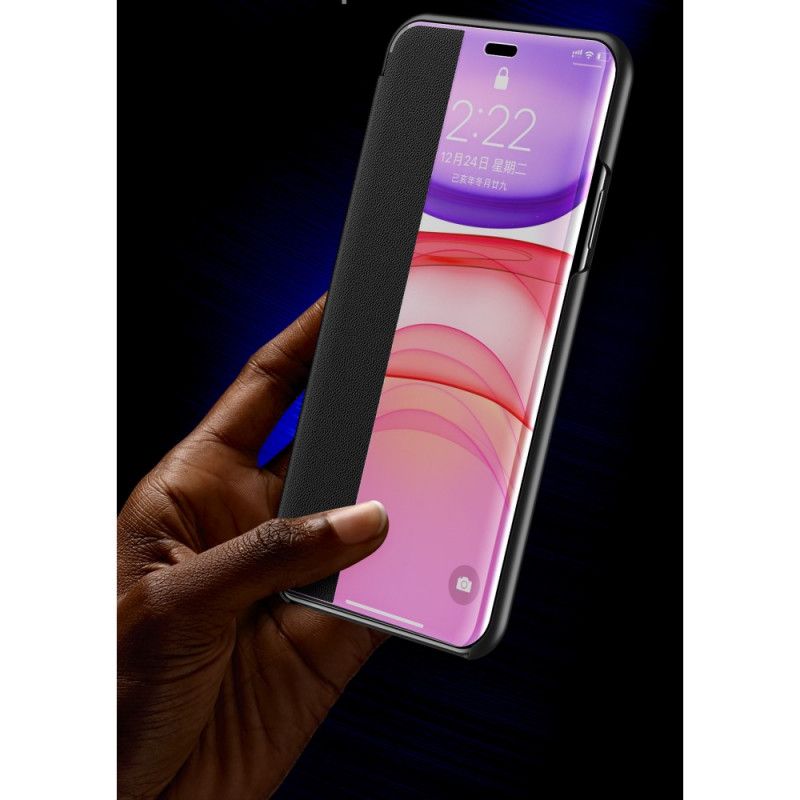 Visa Omslag iPhone 11 Pro Max Svart Texturerat Konstläder