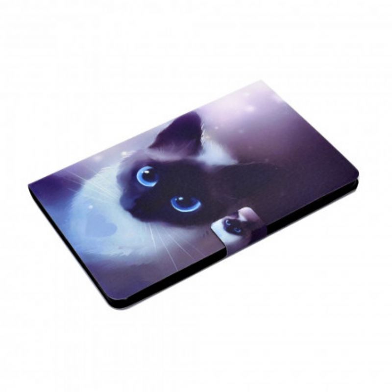 Läderskal Fodral Huawei Matepad New Blue Eyed Cat