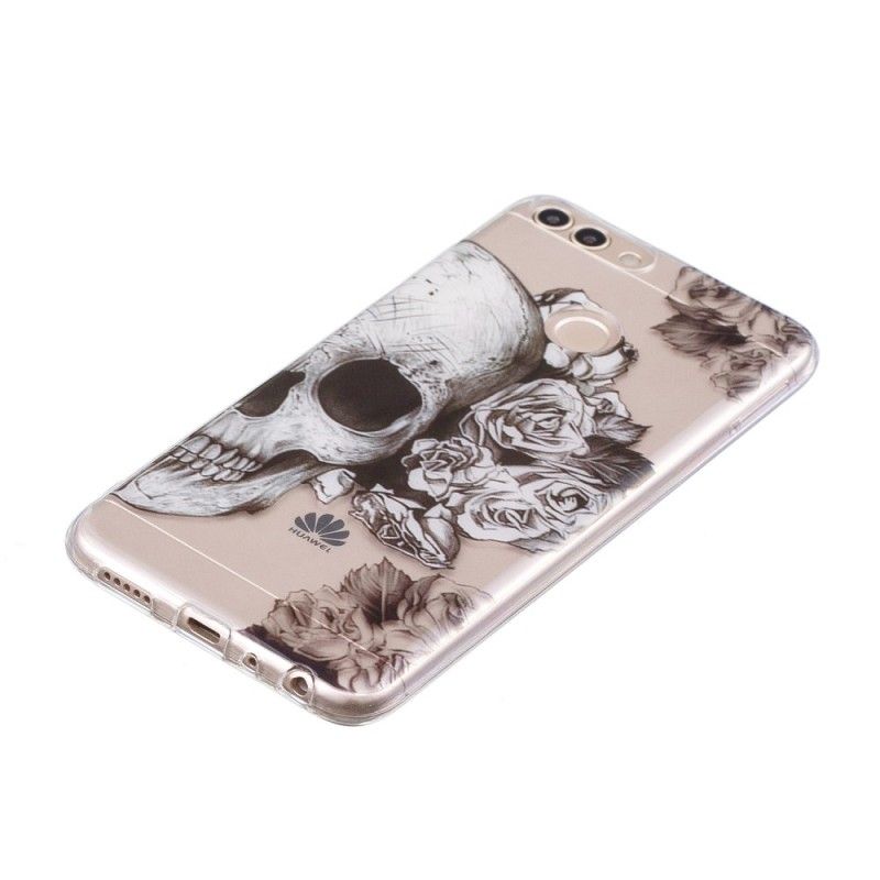 Skal Huawei P Smart Transparent Blommig Skalle