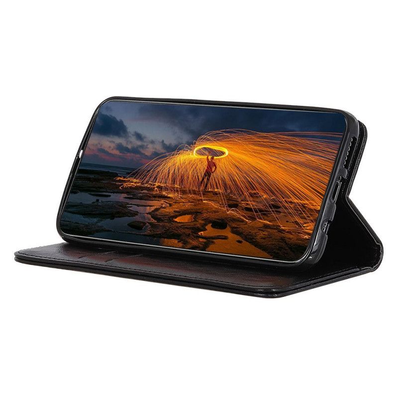 Folio-fodral Samsung Galaxy A10s Svart Delad Läderstil