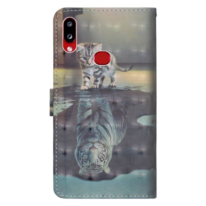 Läderskal Samsung Galaxy A10s Ljus Fläck Ernest Tigern