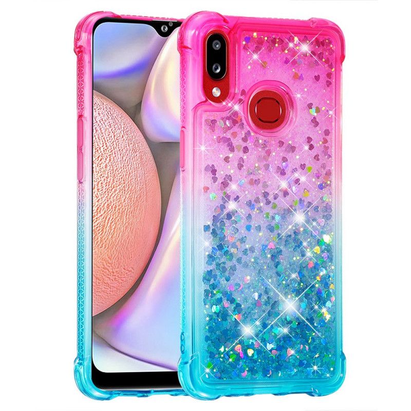 Skal Samsung Galaxy A10s Magenta Mobilskal Färgad Glitter