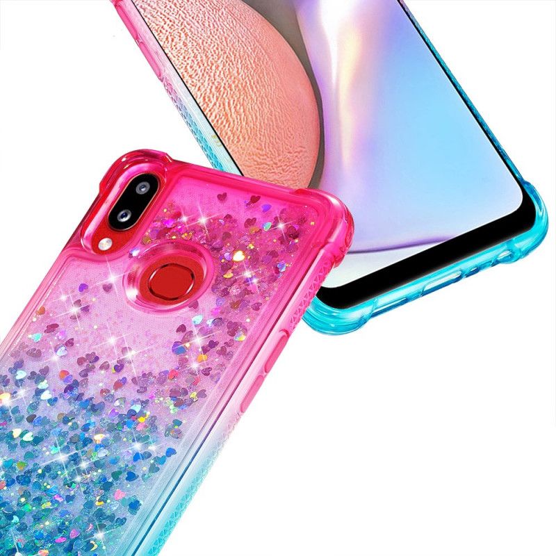 Skal Samsung Galaxy A10s Magenta Mobilskal Färgad Glitter