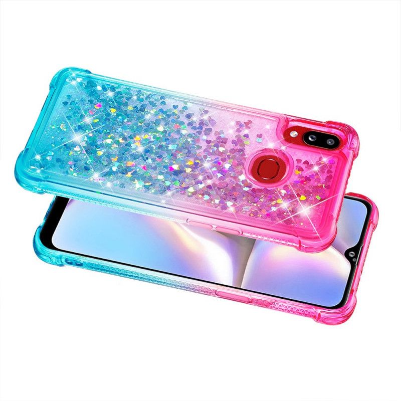 Skal Samsung Galaxy A10s Magenta Mobilskal Färgad Glitter