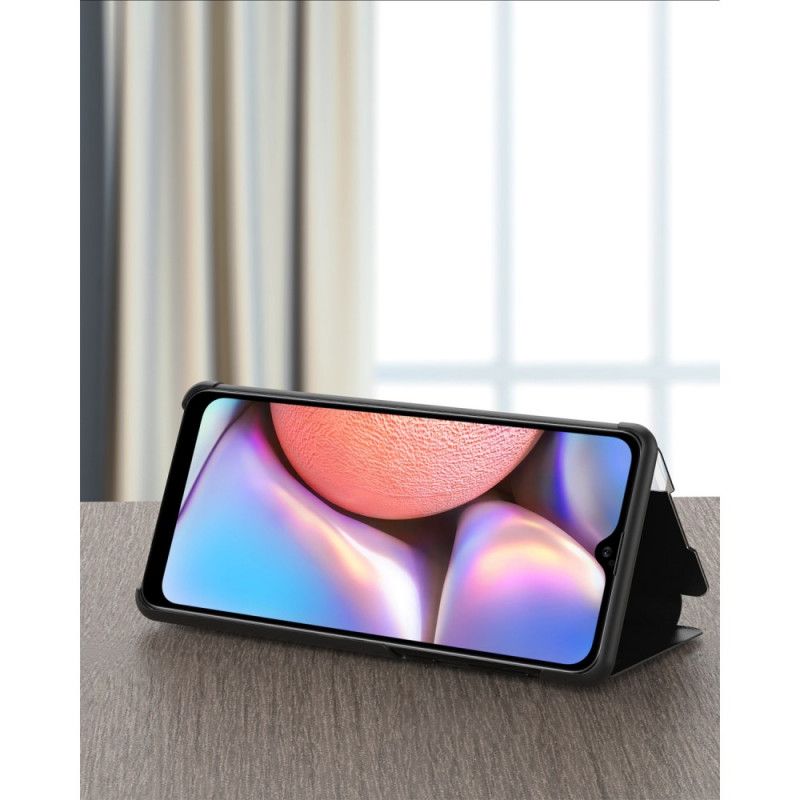 Visa Omslag Samsung Galaxy A10s Svart Texturerat Konstläder