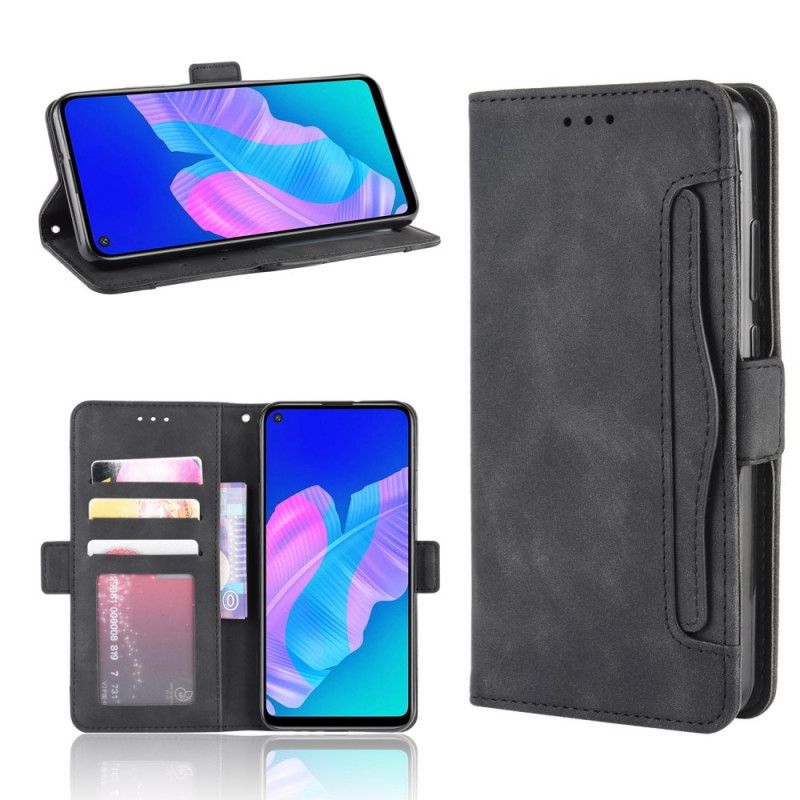 Fodral Huawei P40 Lite E / Y7p Svart Förstklassigt Multikort