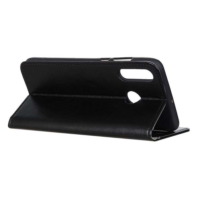 Fodral Huawei P40 Lite E / Y7p Svart Klassiskt Konstläder