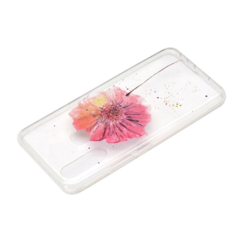 Skal för Huawei P40 Lite E / Y7p Transparent Vattenfärg Vallmo
