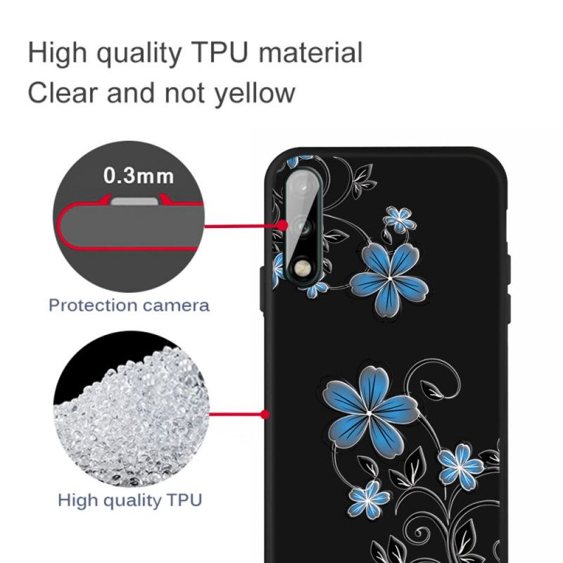 Skal Huawei P40 Lite E / Y7p Blå Blommor