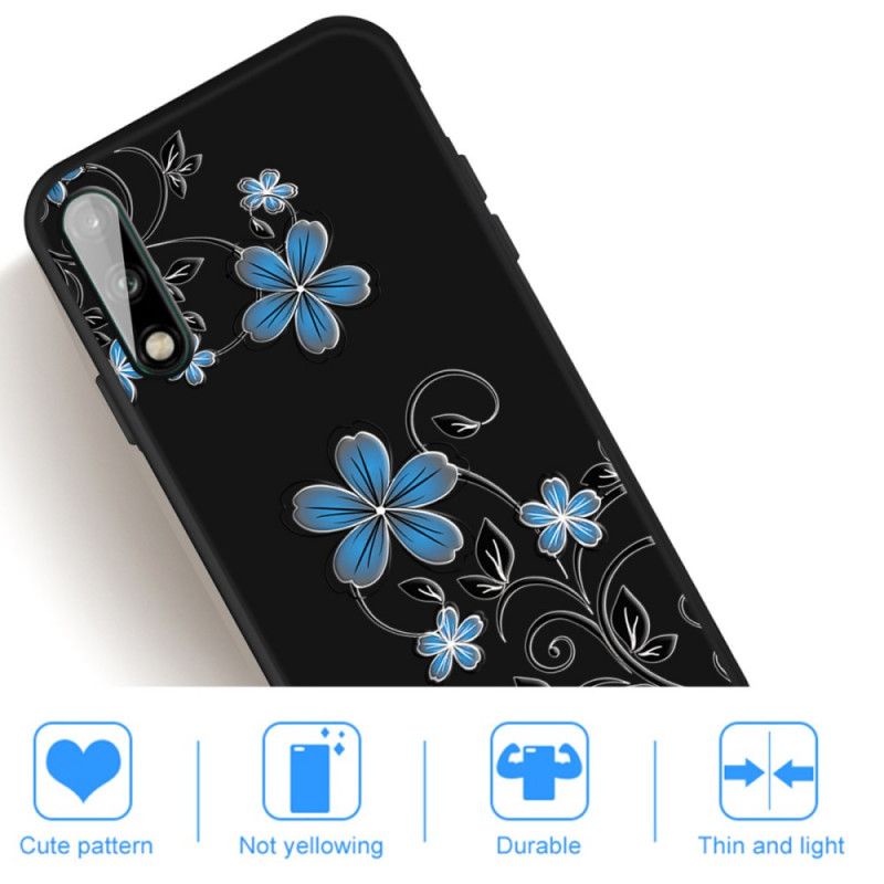 Skal Huawei P40 Lite E / Y7p Blå Blommor
