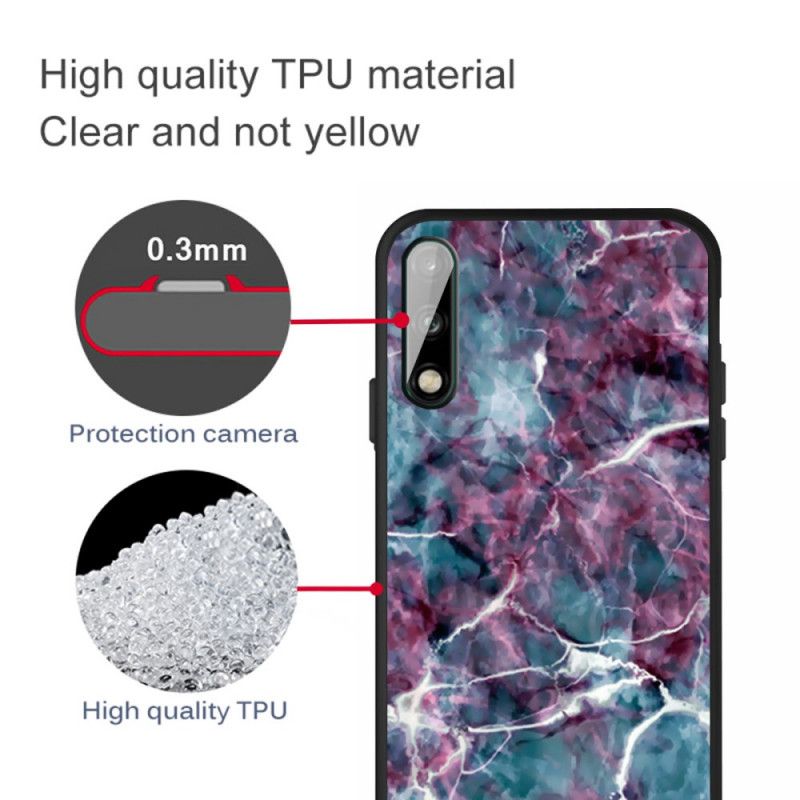 Skal Huawei P40 Lite E / Y7p Lila Marmor