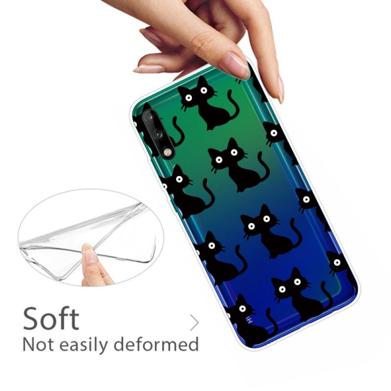 Skal Huawei P40 Lite E / Y7p Mobilskal Flera Svarta Katter