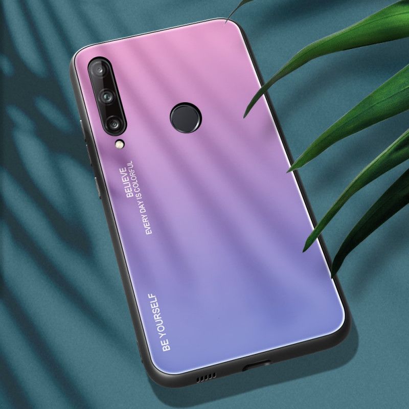 Skal Huawei P40 Lite E / Y7p Röd Var Dig Själv Härdat Glas