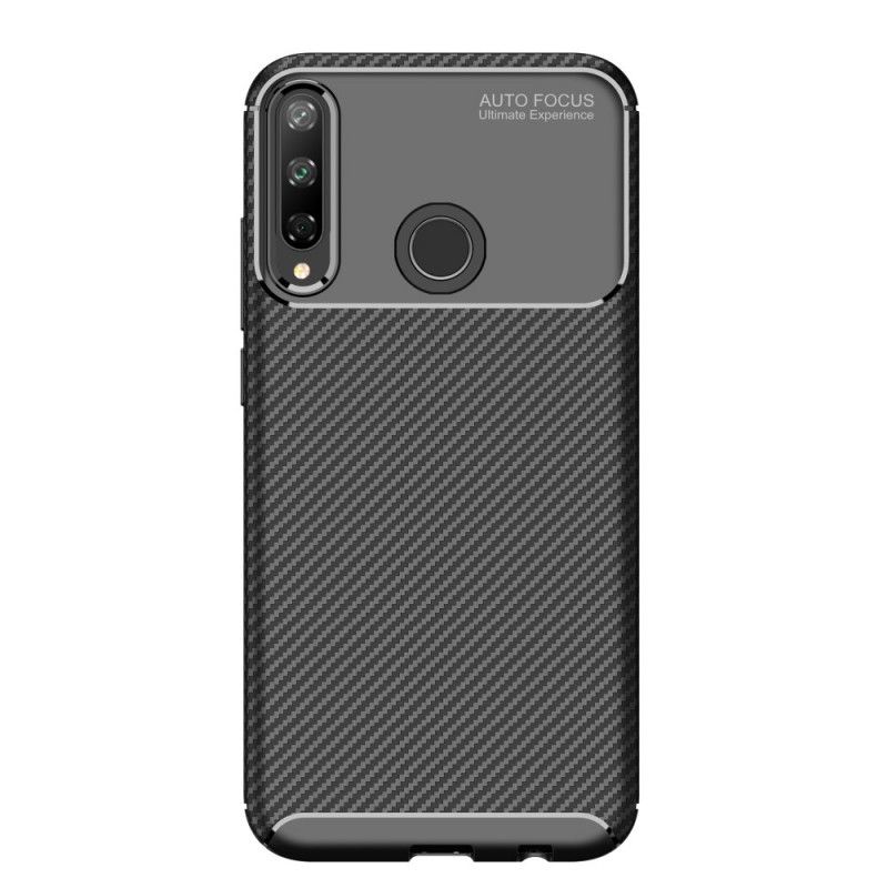 Skal Huawei P40 Lite E / Y7p Svart Flexibel Kolfiberstruktur