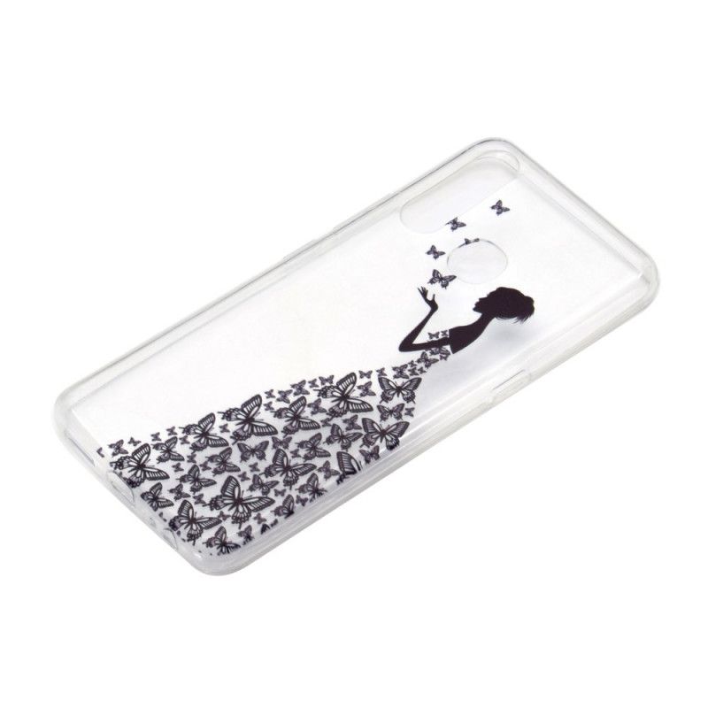Skal Huawei P40 Lite E / Y7p Transparent Klänning Med Fjärilar