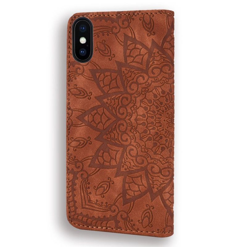 Fodral för iPhone X Svart Blommigt Tryck