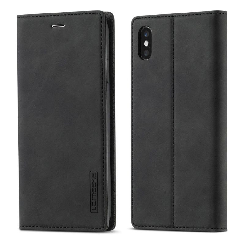 Folio-fodral iPhone X Svart Lc.Imeeke Lädereffekt