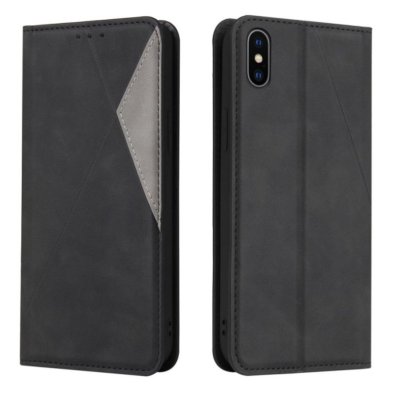 Folio-fodral iPhone X Svart Silkeslen Beröringstriangel