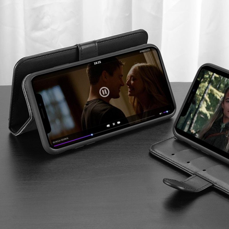 Läderfodral iPhone X Magenta Mobilskal Kado-Serien Dux Ducis