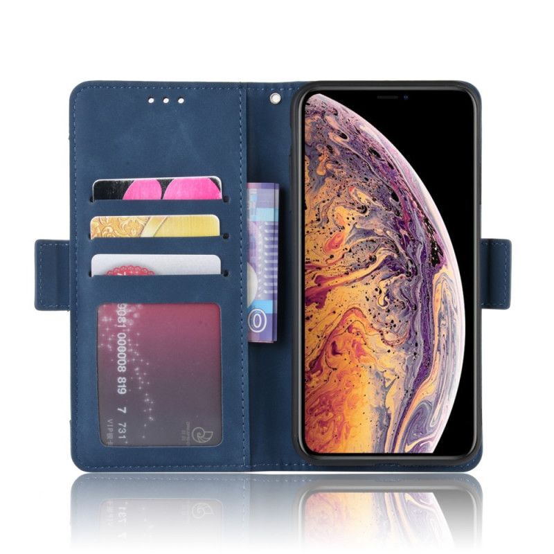 Läderfodral iPhone X Svart Mobilskal Förstklassigt Multikort