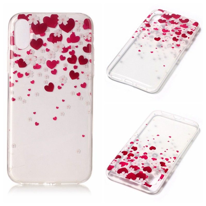 Skal för iPhone X Hjärtas Regn