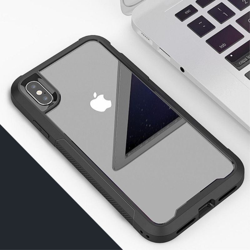 Skal för iPhone X Svart Genomskinliga Hybridstötfångarkanter