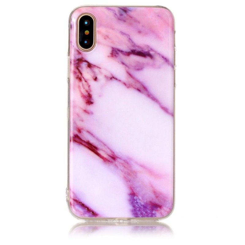 Skal för iPhone X Svart Marmor