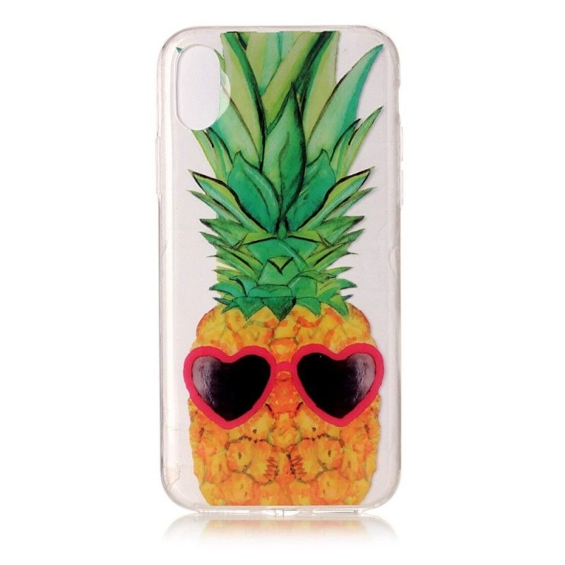 Skal för iPhone X Transparent Inkognito-Ananas