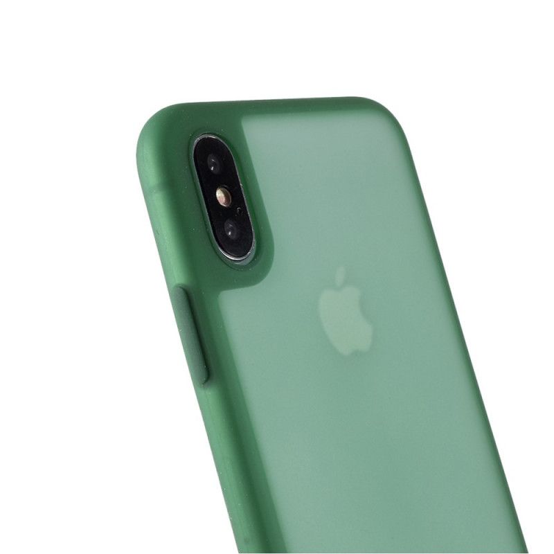 Skal för iPhone X Vit Genomskinliga Silikonfärger