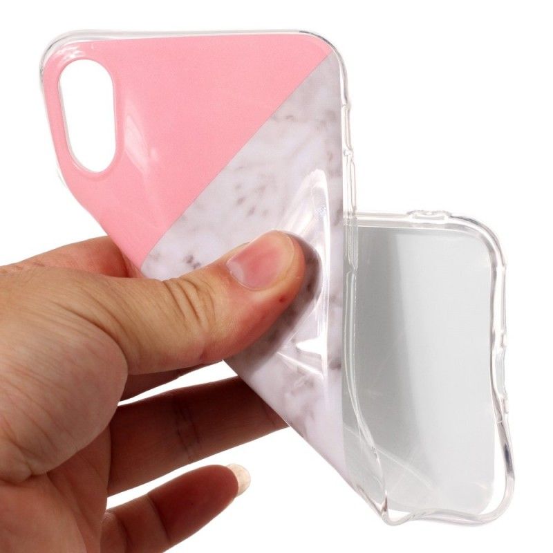 Skal iPhone X Geometrisk Marmoreffekt