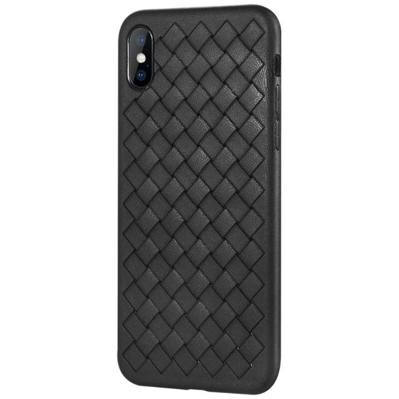 Skal iPhone X Svart Flätad
