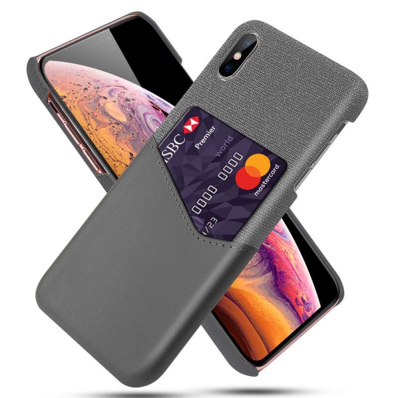 Skal iPhone X Svart Ksq-Korthållare