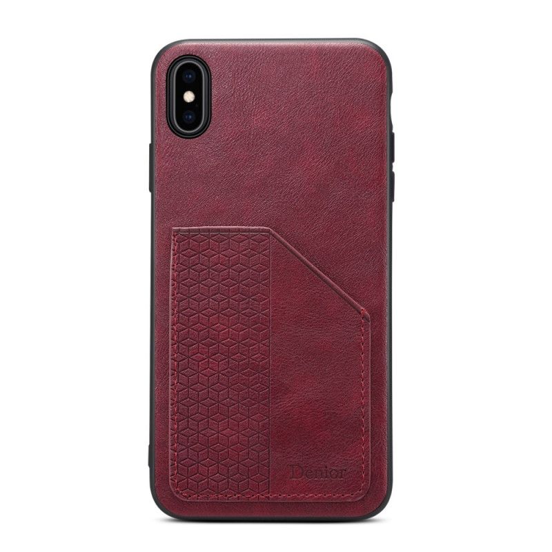 Skal iPhone X Svart Mobilskal Denior Korthållare