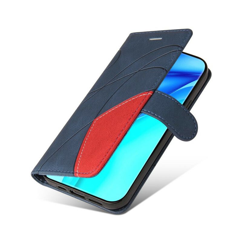 Läderfodral Huawei P50 Pro Telefonfodral Signatur Tvåfärgat Konstläder