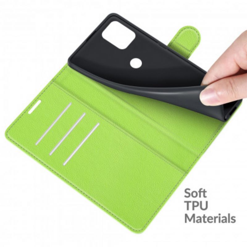 Fodral Moto G100 Klassisk Litchieffekt