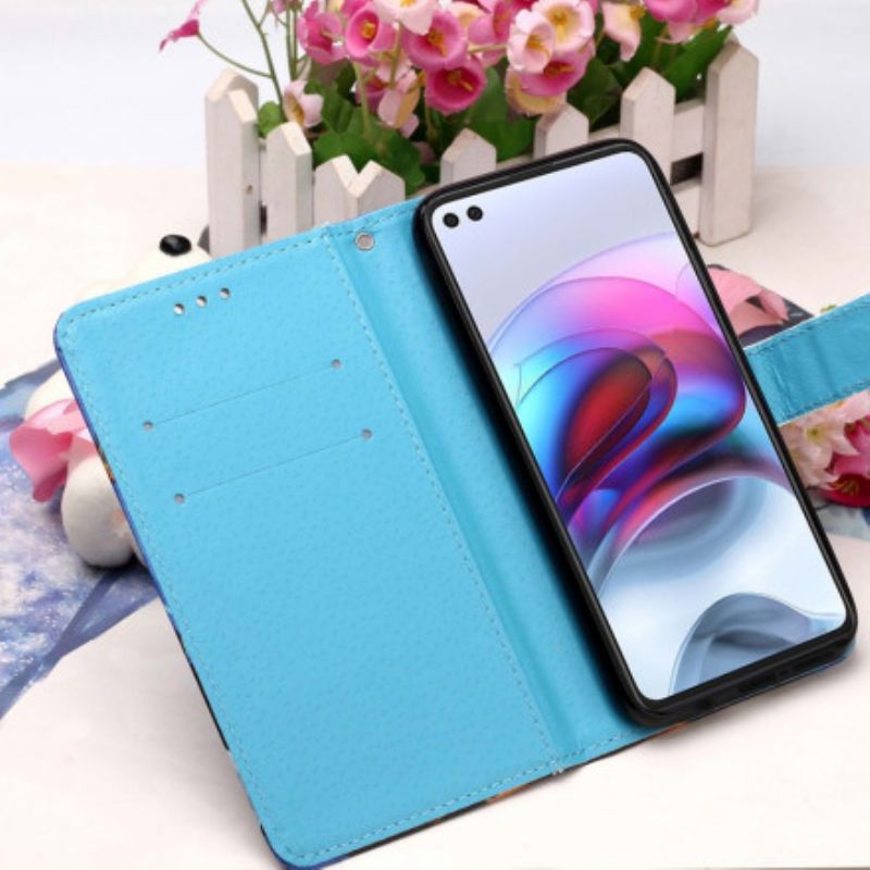 Läderskal Fodral Moto G100 Eiffeltornet Butterflies Strap