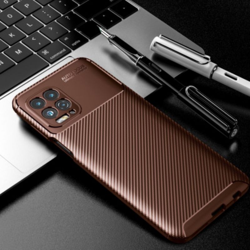 Skal Moto G100 Flexibel Kolfiberstruktur