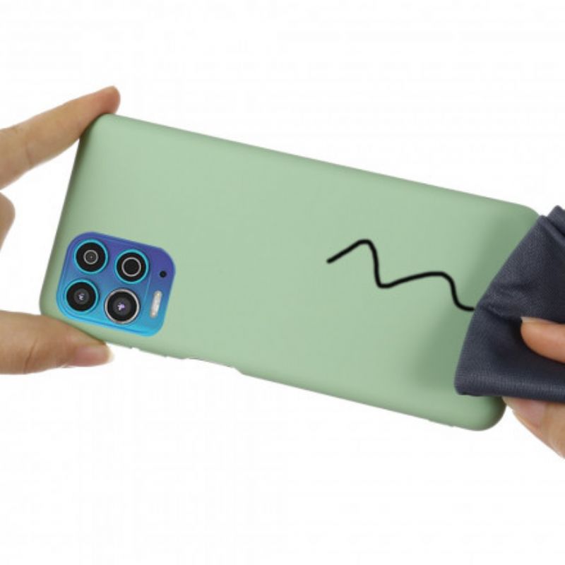 Skal Moto G100 Flytande Silikon Med Snöre
