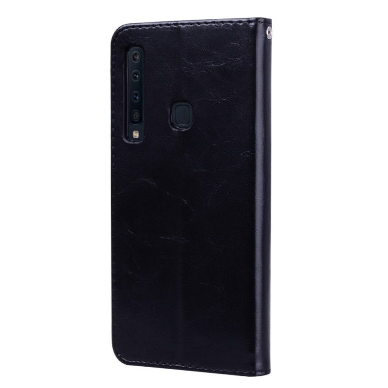 Fodral för Samsung Galaxy A9 Svart Vintage Lädereffekt