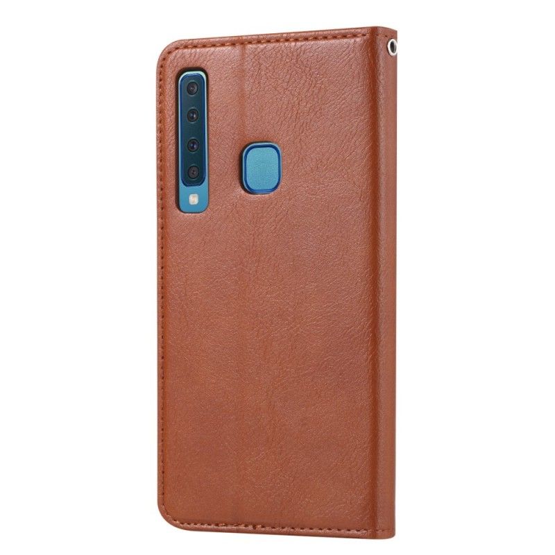 Folio-fodral för Samsung Galaxy A9 Svart Korthållare I Konstläder