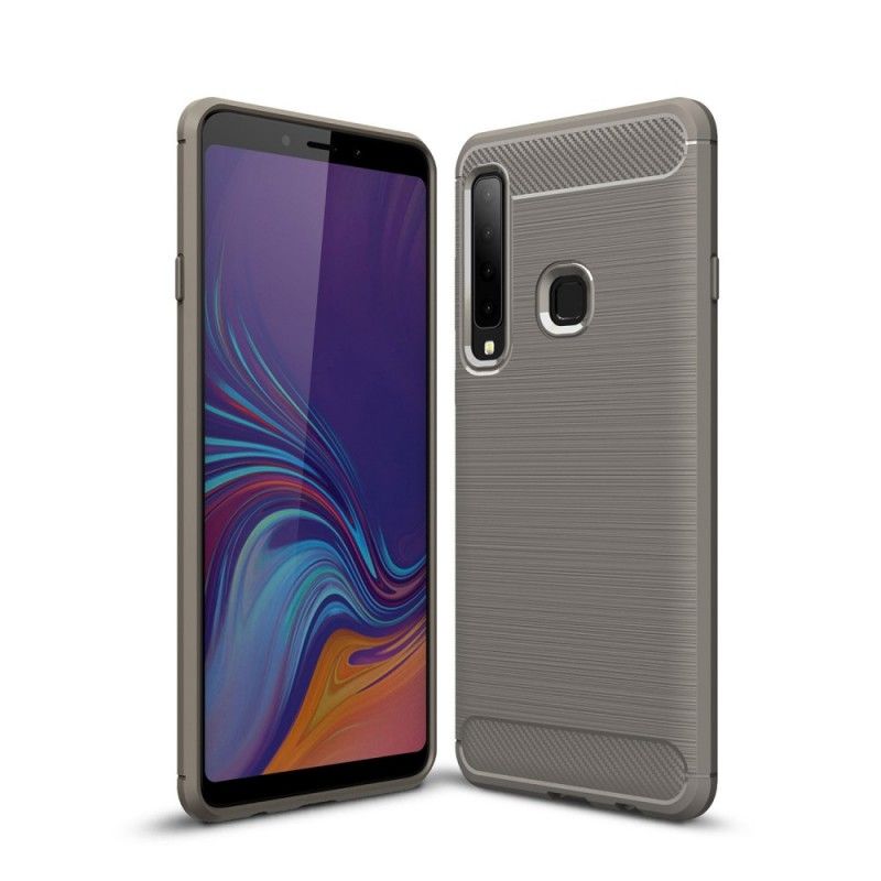 Skal för Samsung Galaxy A9 Svart Borstad Kolfiber